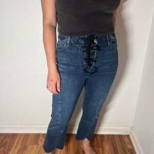 Lucky Brand denim pants with western flair